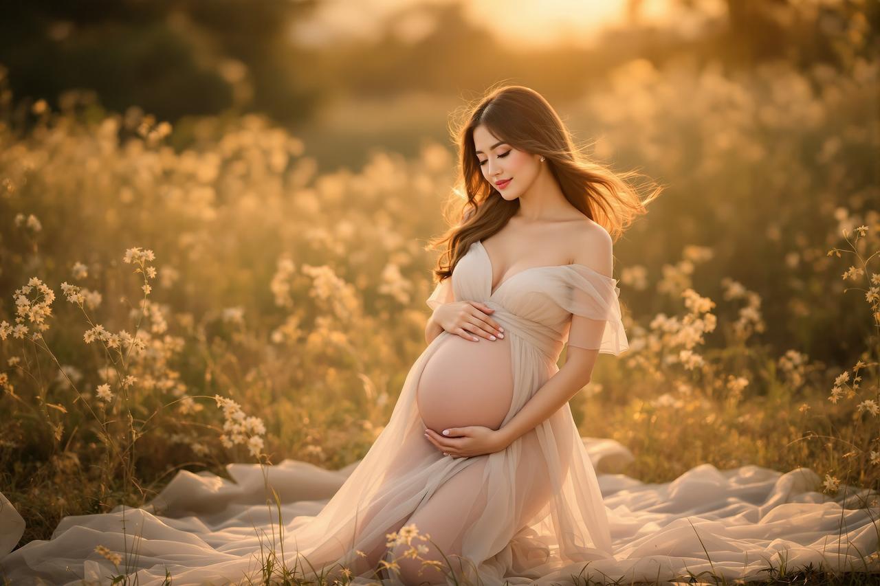 某女星孕期写真曝光,母性光辉美到发光
